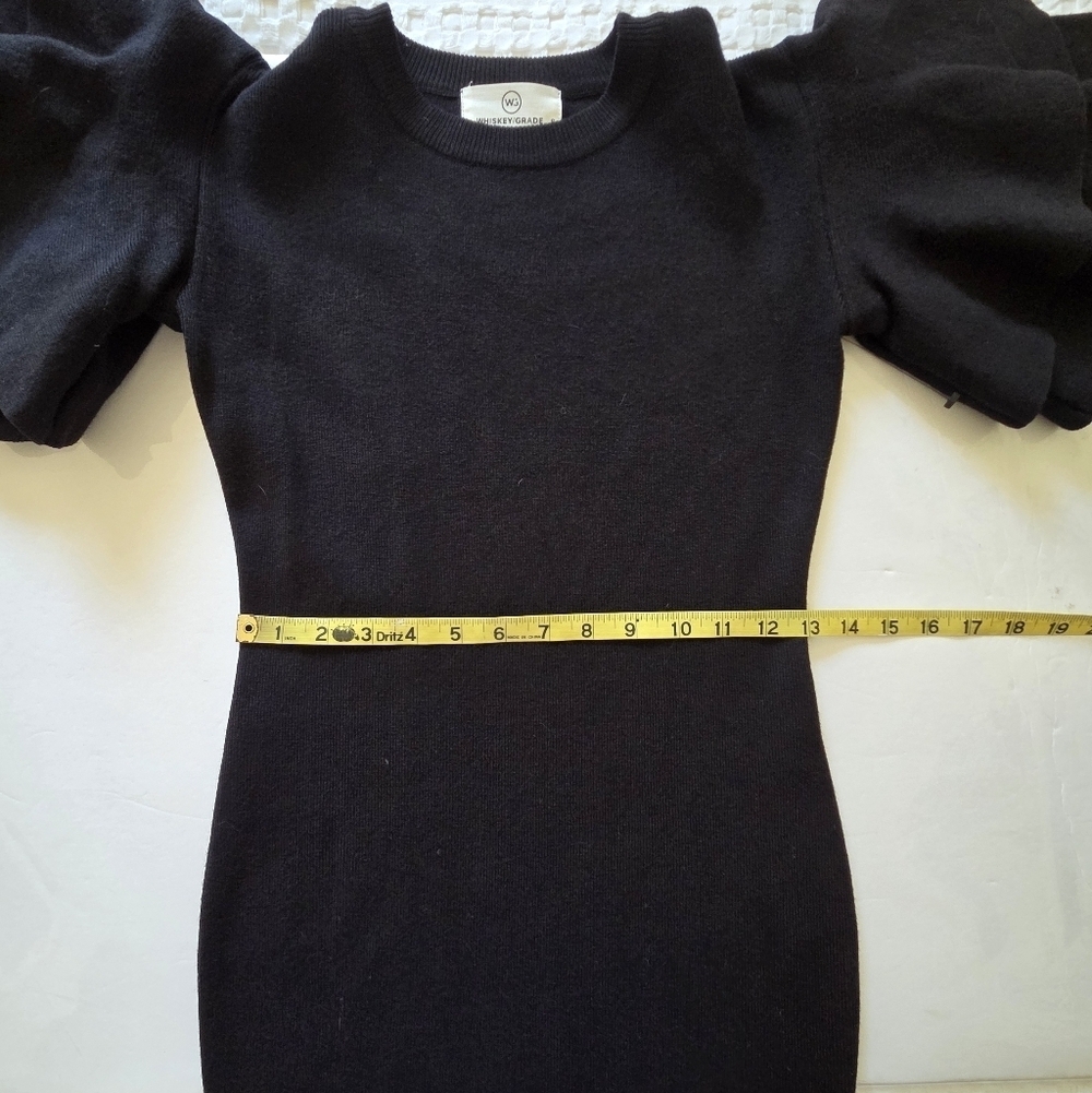 Elegant Black Ruffle Sleeve Mini Dress - Picture 4 of 8